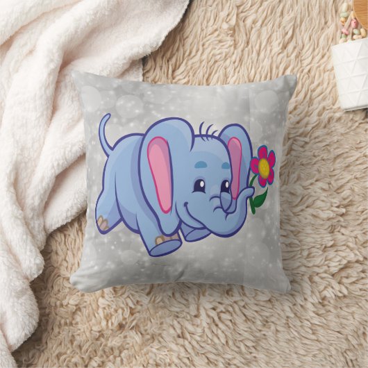 Cartoon olifant kussen (Deken)