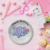 Cartoon olifant papieren bordje (Feest)