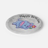 Cartoon olifant papieren bordje (Gekanteld)