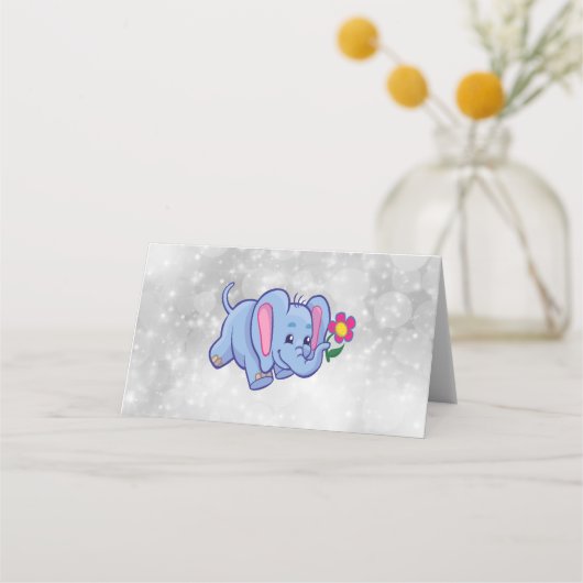 Cartoon olifant plaatskaartje (Achterkant)