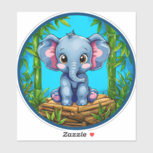 Cartoon Olifant Sticker