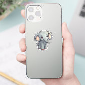 Cartoon-olifant Sticker (Telefoon)