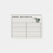 Cartoon olifant te doen lijst - gepersonaliseerd post-it® notes (Voorkant)