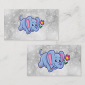 Cartoon olifant visitekaartje (Voorkant / Achterkant)