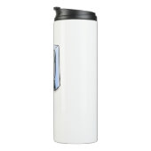 Cartoon olifant zit in een koelkast thermosbeker (Geroteerd rechts)