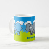 Cartoon Olifanten Koffie Mok (Voorkant links)