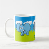Cartoon Olifanten Koffie Mok (Links)