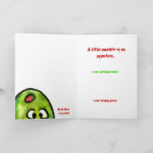 Cartoon Olijf Vakantie Groet Kaart (Binnen)