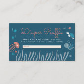 Cartoon onder het Baby shower van het Zee Informatiekaartje (Voorkant)