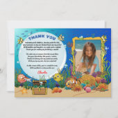 Cartoon onder het Zee Dieren Kinder bedankpas Bedankkaart (Voorkant)