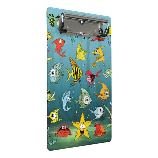 Cartoon onderwater mini klembord (Schuin)