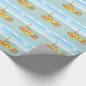 cartoon onderzeeboot cadeaupapier (Hoek)