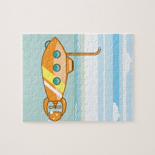 cartoon onderzeeboot legpuzzel (Horizontaal)