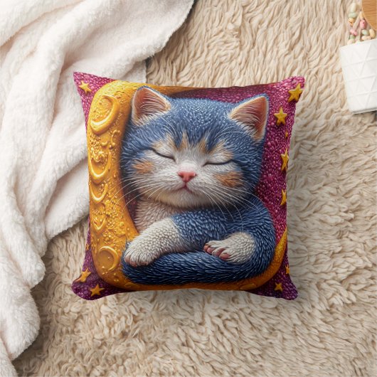 Cartoon op de maan kussen (Deken)