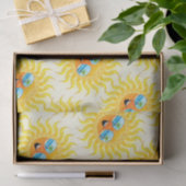 Cartoon op de zomerzon met zonnebril tissuepapier (Geschenk)