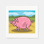 Cartoon op een Boerderij Servet (Voorkant)