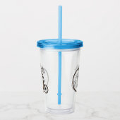 Cartoon op wiel met hoge wielaandrijving acryl drinkbeker (Rechts)