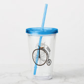 Cartoon op wiel met hoge wielaandrijving acryl drinkbeker (Achterkant)