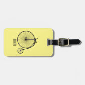 Cartoon op wiel met hoge wielaandrijving bagagelabel (Voorkant horizontaal)