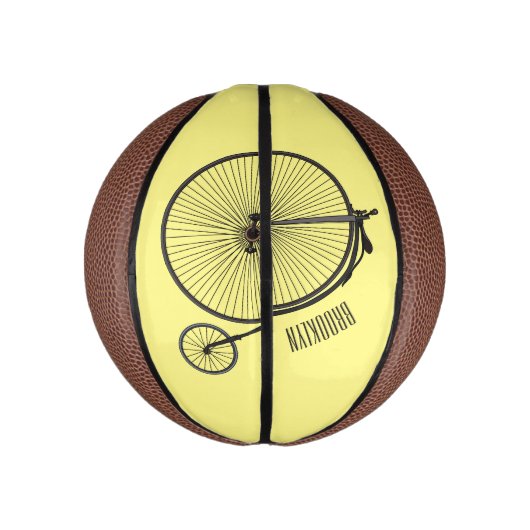 Cartoon op wiel met hoge wielaandrijving basketbal (Verticaal)