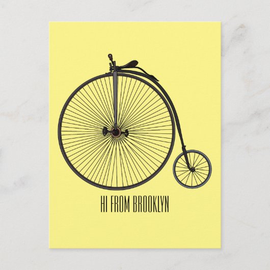 Cartoon op wiel met hoge wielaandrijving briefkaart (Voorkant)