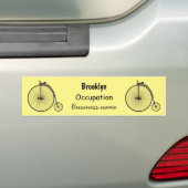 Cartoon op wiel met hoge wielaandrijving bumpersticker (Op auto)