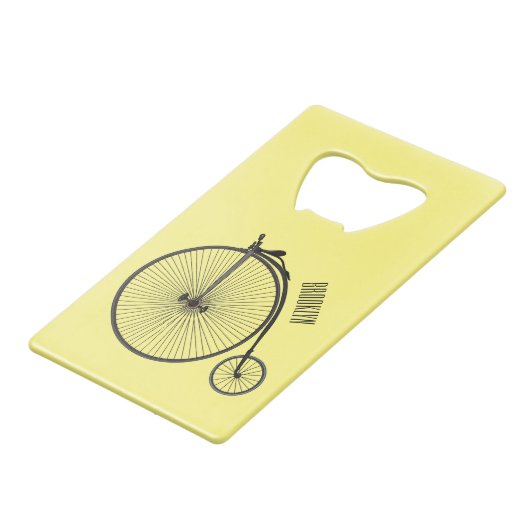 Cartoon op wiel met hoge wielaandrijving creditkaart flessenopener (Voorkant Gekanteld)