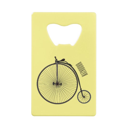 Cartoon op wiel met hoge wielaandrijving creditkaart flessenopener (Achterkant)