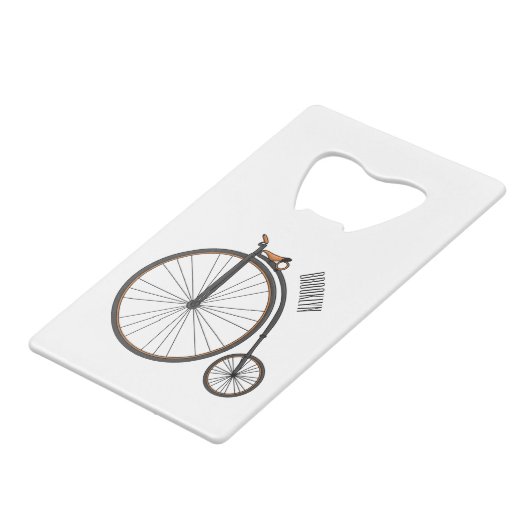 Cartoon op wiel met hoge wielaandrijving creditkaart flessenopener (Achterkant Gekanteld)