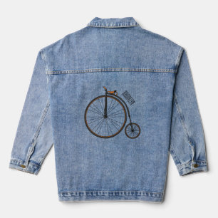 Cartoon op wiel met hoge wielaandrijving denim jacket