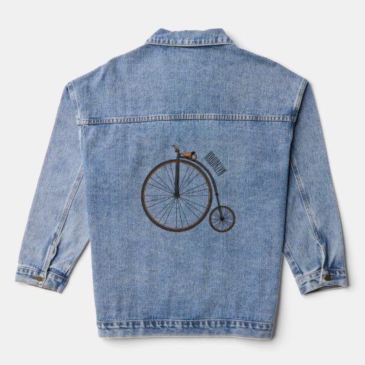 Cartoon op wiel met hoge wielaandrijving denim jacket (Achterkant)