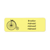 Cartoon op wiel met hoge wielaandrijving etiket (Voorkant)