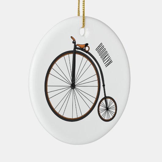 Cartoon op wiel met hoge wielaandrijving keramisch ornament (Rechts)