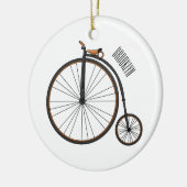 Cartoon op wiel met hoge wielaandrijving keramisch ornament (Links)