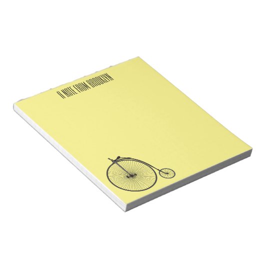 Cartoon op wiel met hoge wielaandrijving notitieblok (Schuin)