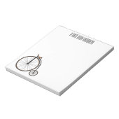 Cartoon op wiel met hoge wielaandrijving notitieblok (Linkerzijde)