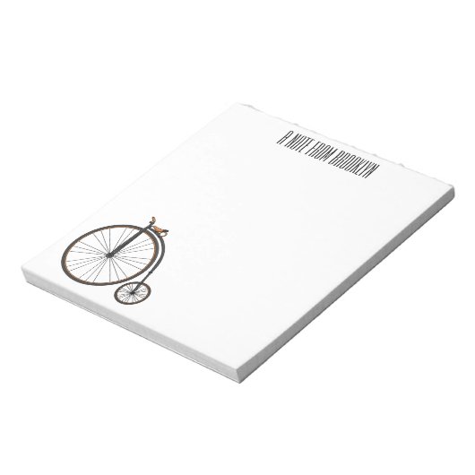 Cartoon op wiel met hoge wielaandrijving notitieblok (Linkerzijde)