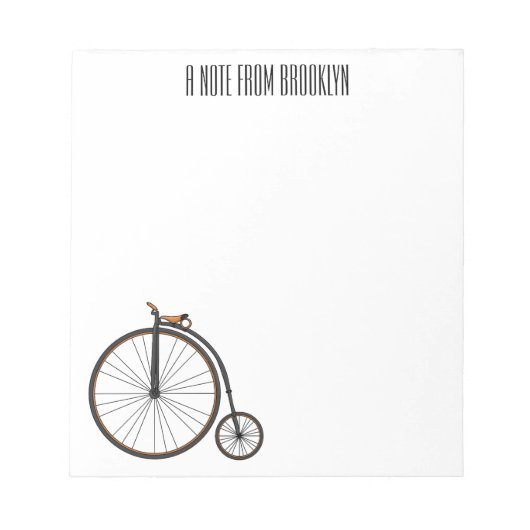 Cartoon op wiel met hoge wielaandrijving notitieblok (Voorkant)