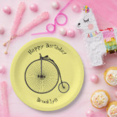 Cartoon op wiel met hoge wielaandrijving papieren bordje (Feest)