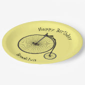 Cartoon op wiel met hoge wielaandrijving papieren bordje (Gekanteld)