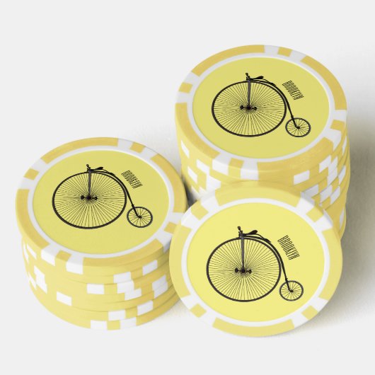Cartoon op wiel met hoge wielaandrijving poker chips (Opstapeling)
