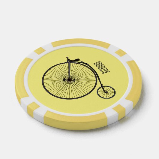 Cartoon op wiel met hoge wielaandrijving poker chips (Enkel)