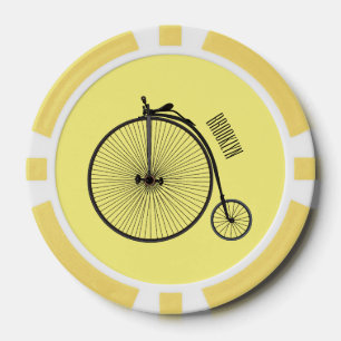 Cartoon op wiel met hoge wielaandrijving poker chips