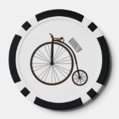 Cartoon op wiel met hoge wielaandrijving poker chips (Achterkant)