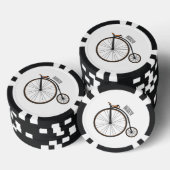 Cartoon op wiel met hoge wielaandrijving poker chips (Opstapeling)