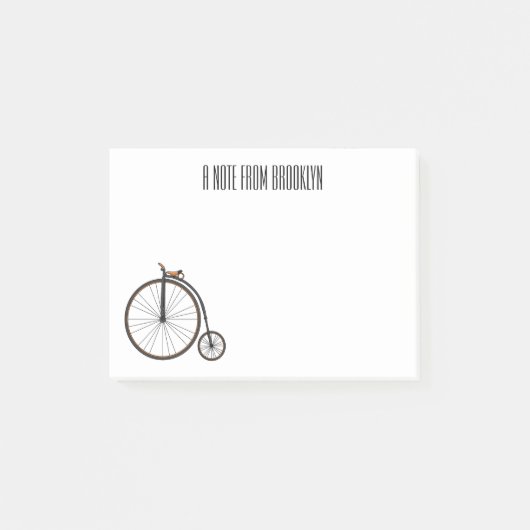 Cartoon op wiel met hoge wielaandrijving post-it® notes (Voorkant)