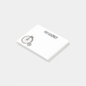 Cartoon op wiel met hoge wielaandrijving post-it® notes (Schuin)