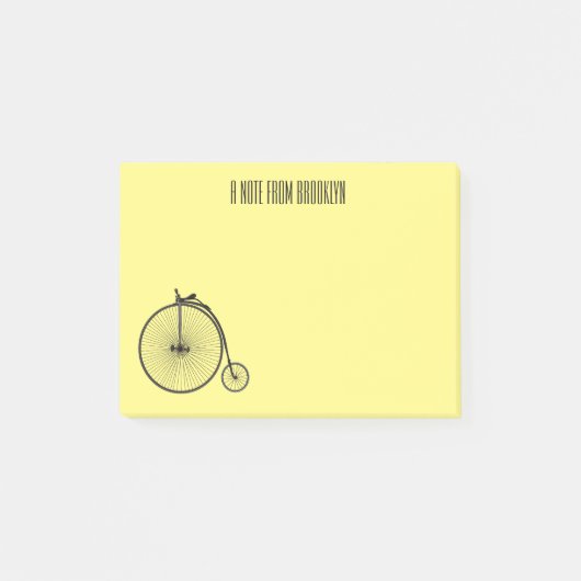 Cartoon op wiel met hoge wielaandrijving post-it® notes (Voorkant)