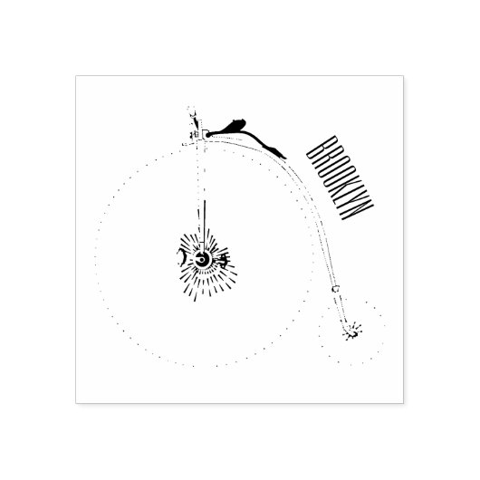 Cartoon op wiel met hoge wielaandrijving rubberstempel (Afrduk)