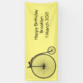 Cartoon op wiel met hoge wielaandrijving spandoek (Verticaal)